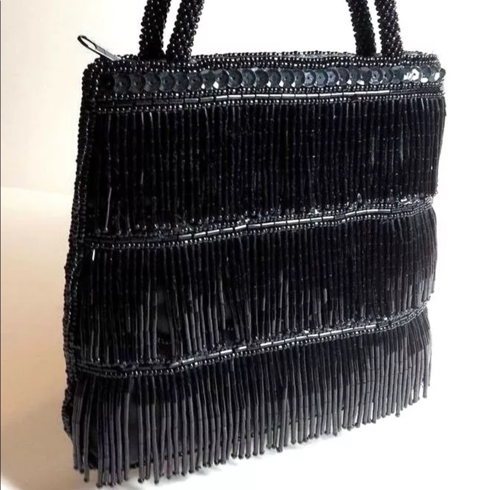 VINTAGE 1920 STYLE HANDBAG BEADS AND SEQUINS